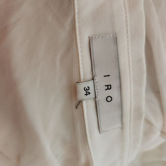 IRO Cream Button Down Shirt Colored mesh layer fashion trendy street wear White - Picture 5 of 9